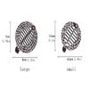 Fodattm Set of 4 Grid Style Wrapped Cloth Banana Hair Comb Hair Clip Women Plastic Fish Shape Hair Clincher Hairgrip Hair Jaw Clips (Small) view 2