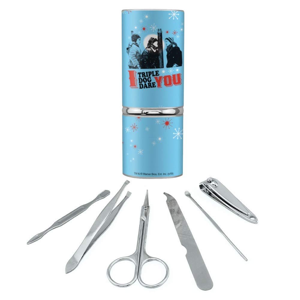 A Christmas Story I Triple Dog Dare You Stainless Steel Manicure Pedicure Grooming Beauty Care Travel Kit