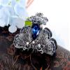 3PCS Women's Vintage Chic Metal Crystal Hair Claw Jaw Clips Rhinestone Hair Catch Hair Pins Barrettes Value Pack view 2