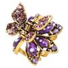 Set of 8 Mini Jaw Claw Clips Fashion Metal Alloy Rhinestone Hairpin Flower Barrette Accessories view 4
