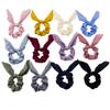 12 Pcs Fashion Cute Bunny Ear Hair Ring Chiffon Ribbon Hair Ties Rope Hair Scrunchies Ponytail Holder Women Hair Accessory (Random Color) view 1