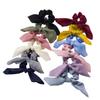 12 Pcs Fashion Cute Bunny Ear Hair Ring Chiffon Ribbon Hair Ties Rope Hair Scrunchies Ponytail Holder Women Hair Accessory (Random Color) view 2