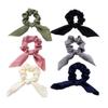 12 Pcs Fashion Cute Bunny Ear Hair Ring Chiffon Ribbon Hair Ties Rope Hair Scrunchies Ponytail Holder Women Hair Accessory (Random Color) view 4