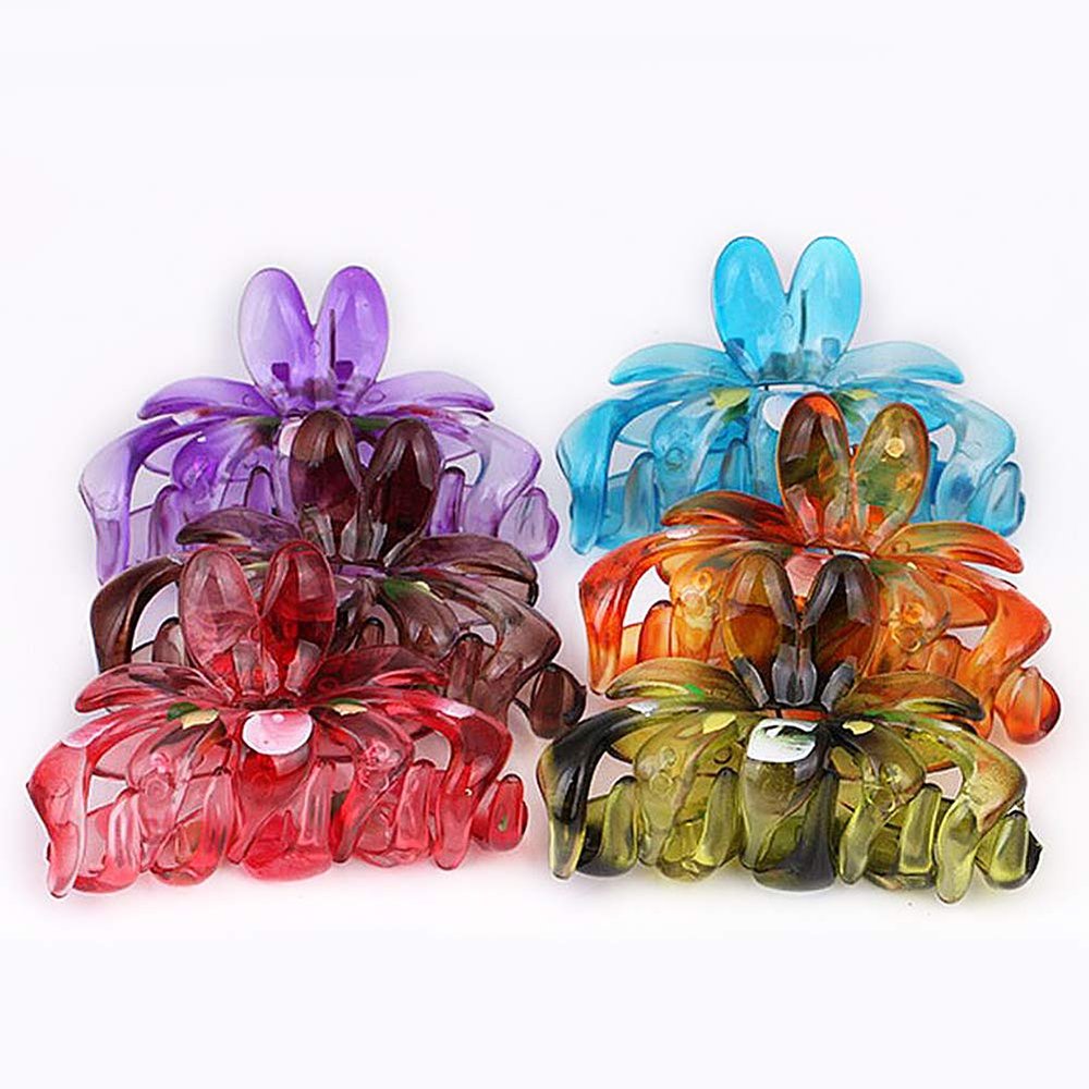 Magik 6~12 Pack Women Plastic Large Hair Claws Hair Clips Jumbo Various Styles Tortoise (12 Pack, 5 Assorted)