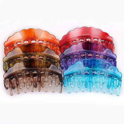 Magik 6~12 Pack Women Plastic Large Hair Claws Hair Clips Jumbo Various Styles Tortoise (12 Pack, 7 Assorted)