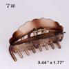 Magik 6~12 Pack Women Plastic Large Hair Claws Hair Clips Jumbo Various Styles Tortoise (12 Pack, 7 Assorted) view 2