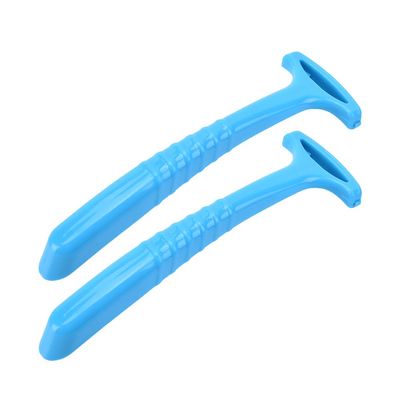 AKOAK 2 PCS Plastic Portable Pedicure Scraper, Removes Heel Calluses and Dead Skin, Skin Care Tool - Makes Rough Feet Smooth Almost Instantly (Blue)
