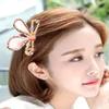 2PCS Women Lady Fashion Sweet Rhinestone Duck Bill Alligator Hair Clips Rabbit Ears Hair Barrettes Bow Hairpins Hair Accessories (Pink) view 2