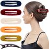 RC ROCHE 6 Pcs Flat Claw Hair Clips for Women Lay Down Barrettes No Crease Side Slide Thick Long Hair Duckbill French Against Head Jaw Claw Styling Clamp, Medium Classic view 1