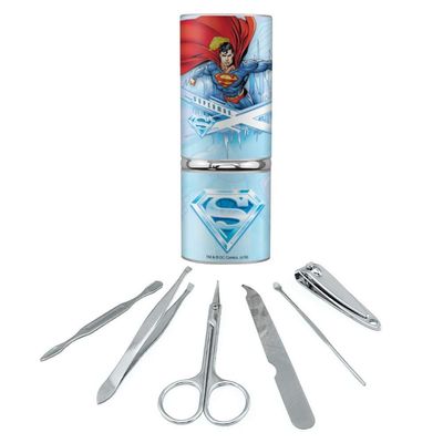Superman Solitude Stainless Steel Manicure Pedicure Grooming Beauty Care Travel Kit