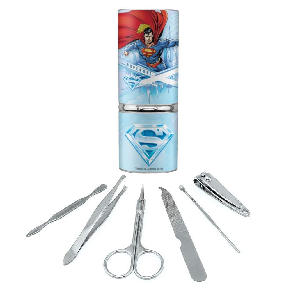 Superman Solitude Stainless Steel Manicure Pedicure Grooming Beauty Care Travel Kit