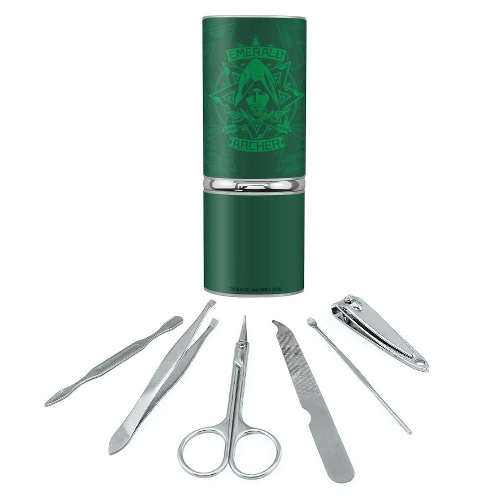 Arrow TV Series Emerald Archer Stainless Steel Manicure Pedicure Grooming Beauty Care Travel Kit