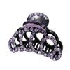 Elegant Large Fancy Rhinestones Hair Claw Clips for Thick Hair Women Crystal Non-Slip Hair Jaw Clip (Violet) view 1