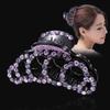 Elegant Large Fancy Rhinestones Hair Claw Clips for Thick Hair Women Crystal Non-Slip Hair Jaw Clip (Violet) view 4