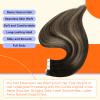 Full Shine Human Hair Tape in Extensions 14 Inch Color 1B/27/1B Black With Blonde Straight Seamless Remy Tape Ins Human Hair Extensions Balayage 20PCS Extensions for Women Real Hair 50g for Party view 2