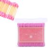 AKOAK 100 Pcs/set Colorful Double Head Spiral Cotton Swabs, Ear Picking Cotton Swabs, Makeup Remover Sanitary Swabs (Pink) view 1