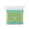 AKOAK 100 Pcs/set Colorful Double Head Spiral Cotton Swabs, Ear Picking Cotton Swabs, Makeup Remover Sanitary Swabs (Green) view 1