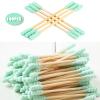 AKOAK 100 Pcs/set Colorful Double Head Spiral Cotton Swabs, Ear Picking Cotton Swabs, Makeup Remover Sanitary Swabs (Green) view 2