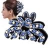 Elegant Rhinestone Large Size Fancy Hair Claw Clips Plastic Hair Clamp Jaw Clip Non-Slip Barrette Hair Updo Grip Bath Accessories (Blue) view 1
