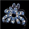 Elegant Rhinestone Large Size Fancy Hair Claw Clips Plastic Hair Clamp Jaw Clip Non-Slip Barrette Hair Updo Grip Bath Accessories (Blue) view 2