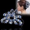 Elegant Rhinestone Large Size Fancy Hair Claw Clips Plastic Hair Clamp Jaw Clip Non-Slip Barrette Hair Updo Grip Bath Accessories (Blue) view 3