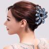 Elegant Rhinestone Large Size Fancy Hair Claw Clips Plastic Hair Clamp Jaw Clip Non-Slip Barrette Hair Updo Grip Bath Accessories (Blue) view 4