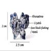 3PCS Women Vintage Rose Flower Hair Claw Jaw Clips Rhinestone Butterfly Hair Catch Hair Pins Barrettes Value Pack view 3