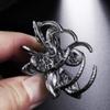3PCS Women Vintage Rose Flower Hair Claw Jaw Clips Rhinestone Butterfly Hair Catch Hair Pins Barrettes Value Pack view 4