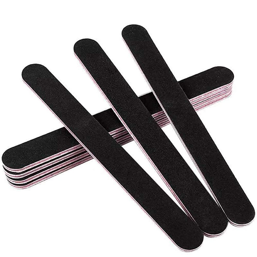 10PCS Professional Nail File Set, Nail Files & Buffers, Double Sided Emery Board (100/180 Grit) - Nail Buffering Files for Home and Salon Use, Professional Nail Files for Acrylic False Nails