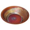 Rainbow Fire Treated Copper Foot Rub Pedicure Bowl view 2