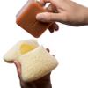 MartiniSPA Exfoliating Body & Shower Sponge with Soap Pocket. All Natural Italian Deep Cleansing Sponge with Soap Saver Pouch & Hand Strap for Men & Women - Use in Shower or Bath - 2 Units/Beige Color view 1