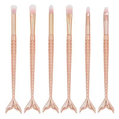 Ranvi Makeup Brush 6 Piece Makeup Foundation Brush Eyeliner Lip Brush (Mermaid Style 2)