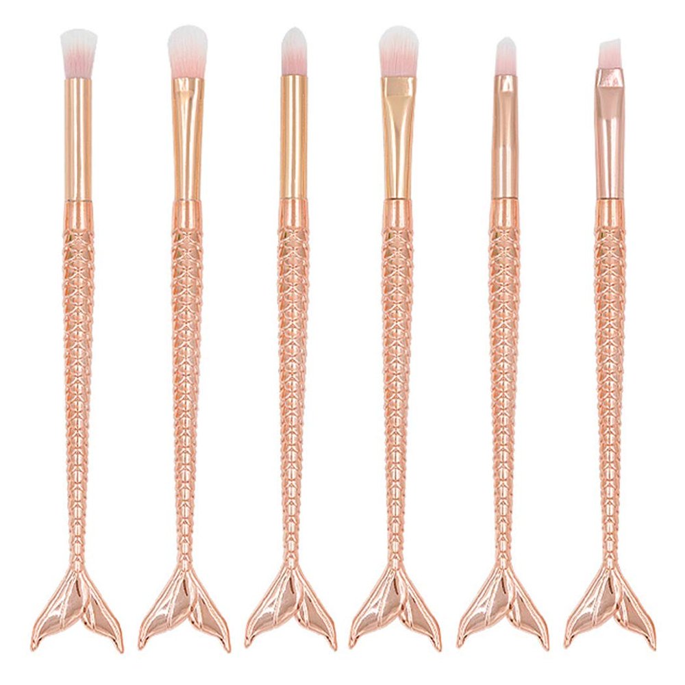 Ranvi Makeup Brush 6 Piece Makeup Foundation Brush Eyeliner Lip Brush (Mermaid Style 2)
