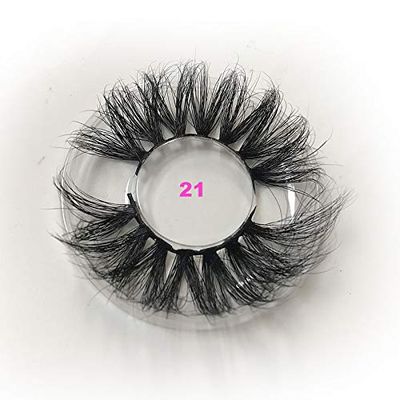 Forawme Alluring 3D Mink Fur False Eyelashes 100% Natural Soft Curl GenuinSiberian Mink Hair Hand-made Luxury Fashion 25mm Fake Lashes Premium Box 2pair/lot (#21)