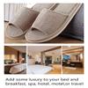 2 Pair of Open Toe Breathable Slippers, Spa SlippersLinen Casual Slippers for Men and Women Universal Size Washable and Non-Disposable Waffle (2 Large Size, Light Beige) view 4
