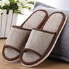 2 Pair of Open Toe Breathable Slippers, Spa SlippersLinen Casual Slippers for Men and Women Universal Size Washable and Non-Disposable Waffle (2 Medium Size, Dark Brown) view 2