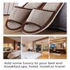 2 Pair of Open Toe Breathable Slippers, Spa SlippersLinen Casual Slippers for Men and Women Universal Size Washable and Non-Disposable Waffle (2 Medium Size, Dark Brown) view 4