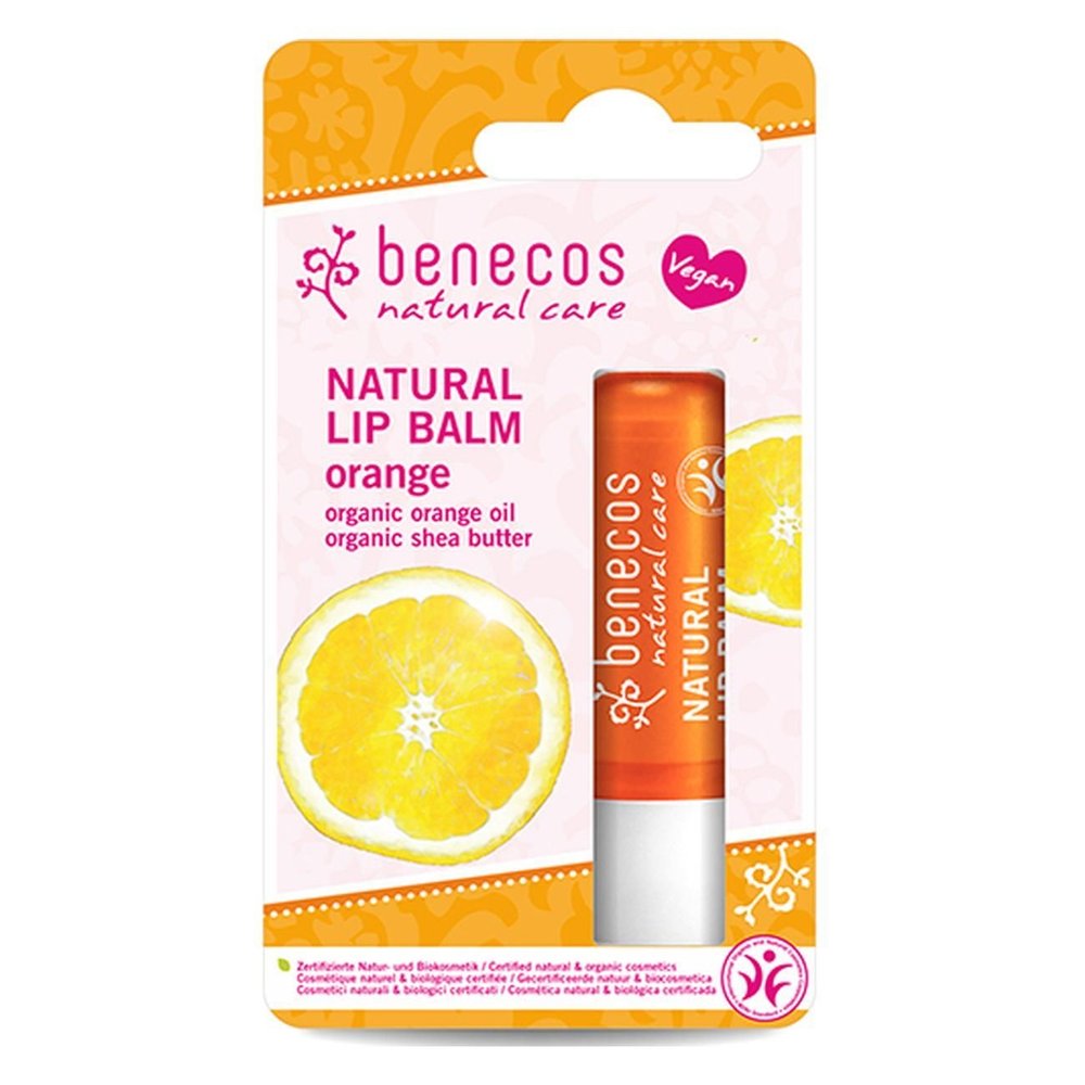 2 x Benecos Natural Lip Balm Orange 4,8g