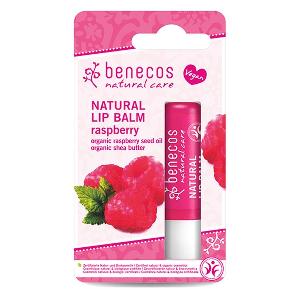 2 x Benecos Natural Lip Balm Raspberry 4,8g