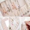 Cosmetic Bag Earring Ring Jewelry Display Case Cosmetic Bags Box Case Organizer Flannel Tray Holder view 2