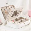 Cosmetic Bag Earring Ring Jewelry Display Case Cosmetic Bags Box Case Organizer Flannel Tray Holder view 4
