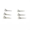 100pcs 4.5cm Single Prong Curl Clips - Silver Metal Alligator Hair Pins for Hair Extension view 3