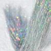 47" Holographic Hair Tinsel Kit Shining Silver Professional Sparkle Heat-Resistant Silk Hairpieces, Hair Accessories for Girls, Party Hair, Gifts for Girls (1000 Strands, Shining Silver) view 1