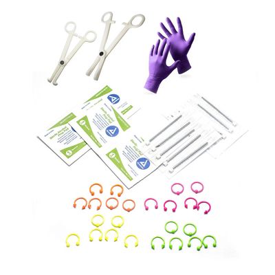 41-Pcs Body Piercing Kit for Nose, Lip, Tongue, Nipple, Belly I.P. 14G & 16G