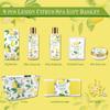 Bath Gift Set, Lemon Citrus Spa Gift Basket for Women, Includes Shower Gel, Bubble Bath, Body Lotion, Bath Frizzes 8 Pcs, Great Gift Idea for Her Birthday view 2