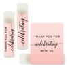 Andaz Press Blush Pink Rose Elegant Party, Lip Balm Chapstick Favors, Thank You For Celebrating With Us, 12-Pack, Party Favors Decor Thank You Lip Balm Party Favor Lip Balm Bachelorette Party Favors view 1