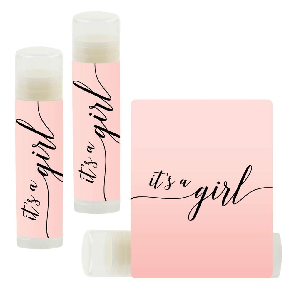 Andaz Press Blush Pink Rose Elegant Party Baby Shower, Lip Balm Chapstick Favors, It'S A Girl!, 12-Pack, Baby Shower Sip And See Baby Shower Lip Balm Baby Shower Favors For Girls Its A Girl Chapstick