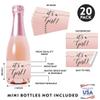 Andaz Press Blush Pink Rose Elegant Party Baby Shower Collection, Waterproof Mini Champagne Wine or Milk Bottle Labels, It's a Girl!, 20-Pack, Party Favors Decor Gift Ideas view 2