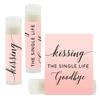 Andaz Press Blush Pink Rose Elegant Bridal Shower Engagement Party, Lip Balm Chapstick Favors, Kissing The Single Life Goodbye, 12-Pack, Bridal Shower Bachelorette Party Favors Bachelorette Chapstick view 1
