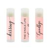 Andaz Press Blush Pink Rose Elegant Bridal Shower Engagement Party, Lip Balm Chapstick Favors, Kissing The Single Life Goodbye, 12-Pack, Bridal Shower Bachelorette Party Favors Bachelorette Chapstick view 2
